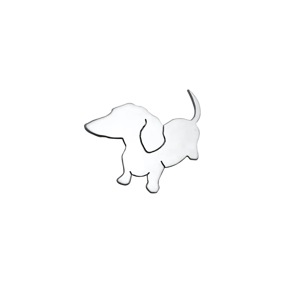 Dachshund Brooch - Silver Dachshund Jewelry, Sausage Dog Brooches
