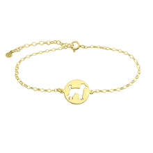 Load image into Gallery viewer, Poodle Charm Bracelet - Silver/14K Gold-Plated |Line Circle
