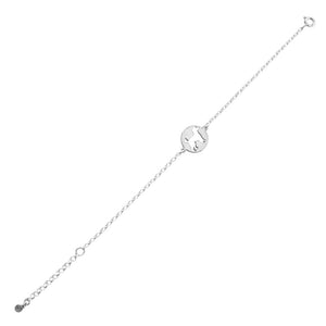 Poodle Charm Bracelet - Silver/14K Gold-Plated |Line Circle