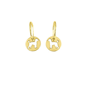 Poodle Earrings - 14K Gold-Plated - WeeShopyDog