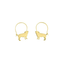 Load image into Gallery viewer, Pug Hoop Earrings - Silver/14K Gold-Plated |Line - WeeShopyDog
