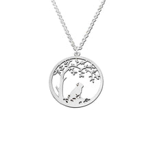 Load image into Gallery viewer, Pug Little Tree Of Life Pendant Necklace - Silver/14K Gold-Plated - WeeShopyDog

