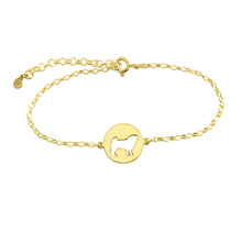 Load image into Gallery viewer, Pug Charm Bracelet - 14K Gold-Plated - WeeShopyDog
