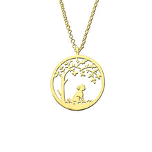 Load image into Gallery viewer, Shih Tzu  Pendant - 14K Gold-Plated Tree Of Life Necklace - WeeShopyDog
