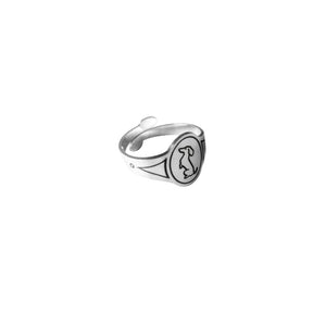 Dachshund Ring - Silver |Sit-up - WeeShopyDog