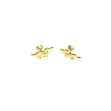 Load image into Gallery viewer, Dachshund Stud Earrings - Silver/14K Gold-Plated |Dog Fun - WeeShopyDog
