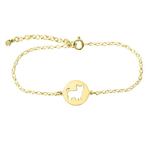 Yorkie Charm Bracelet - 14K Gold-Plated - WeeShopyDog
