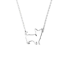 Load image into Gallery viewer, Yorkie Pendant Necklace - Silver - WeeShopyDog
