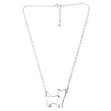 Load image into Gallery viewer, Yorkie Necklace - Silver Pendant - WeeShopyDog
