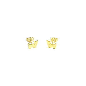 Yorkie Stud Earrings - 14K Gold-Plated - WeeShopyDog