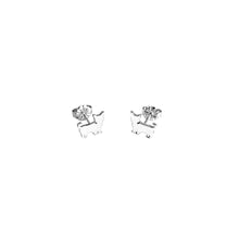 Load image into Gallery viewer, Yorkie Stud Earrings - Silver - WeeShopyDog
